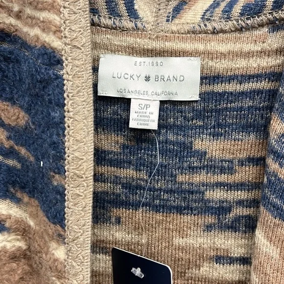 Lucky Brand Southwest Style Open Front Cardigan with Fringe bottom S - Picture 3 of 7